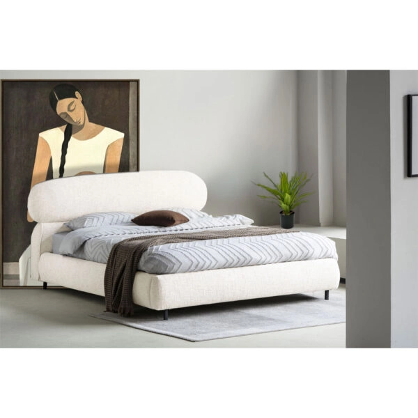 SERENITE ΚΡΕΒΑΤΙ (ΓΙΑ ΣΤΡΩΜΑ 160x200cm) BEIGE 230x194x105cm