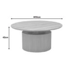 Τραπέζι σαλονιού Opols mdf σε φυσική απόχρωση Φ90x42εκ