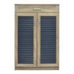 Παπουτσοθήκη-ντουλάπι Sante  20 ζεύγων σε sonoma-ανθρακί απόχρωση 80x37x123εκ