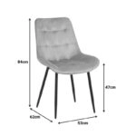 Καρέκλα Berne βελούδο σε φυστικί απόχρωση 53x62x84εκ