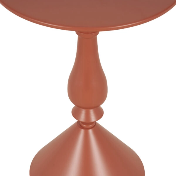 Βοηθητικό τραπέζι Lalou  μέταλλο σε απόχρωση terracotta Φ40x55εκ