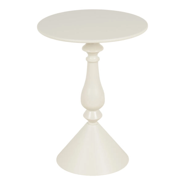 Βοηθητικό τραπέζι Lalou μέταλλο σε κρέμα απόχρωση Φ40x55εκ