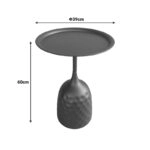 Βοηθητικό τραπέζι Waini μέταλλο σε μαύρη απόχρωση Φ39x60εκ