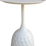 Βοηθητικό τραπέζι Waini  μέταλλο σε κρεμα απόχρωση Φ39x60εκ