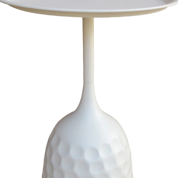 Βοηθητικό τραπέζι Waini  μέταλλο σε κρεμα απόχρωση Φ39x60εκ