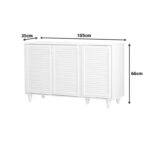 Παπουτσοθήκη-ντουλάπι Ronan σε λευκή απόχρωση 105x35x66εκ