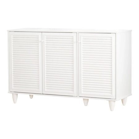 Παπουτσοθήκη-ντουλάπι Ronan  σε λευκή απόχρωση 105x35x66εκ