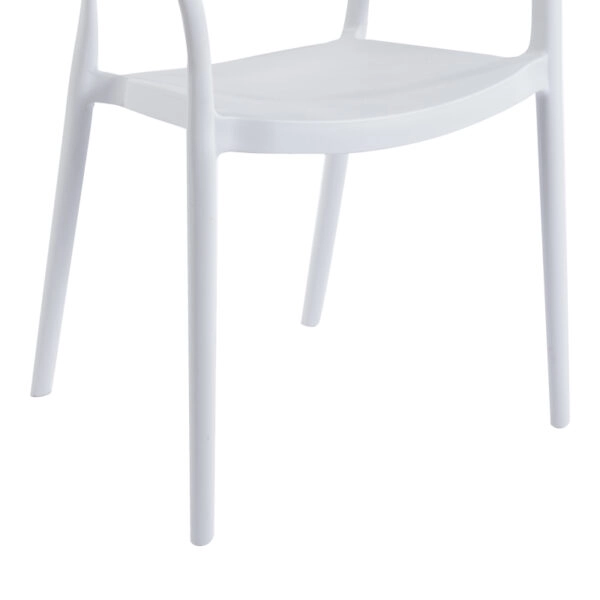 Πολυθρόνα Ankara  στοιβαζόμενη pp-pe rattan σε λευκή-φυσική απόχρωση 54x55.5x77εκ