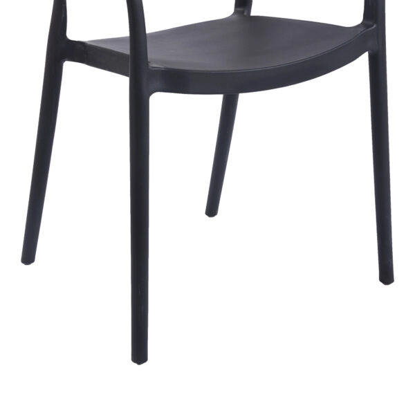 Πολυθρόνα Ankara  στοιβαζόμενη pp-pe rattan σε μαύρη-φυσική απόχρωση 54x55.5x77εκ