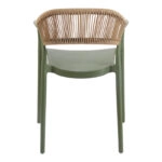 Πολυθρόνα Ankara  στοιβαζόμενη pp-pe rattan σε λαδί-φυσική απόχρωση 54x55.5x77εκ