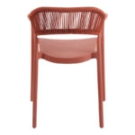 Πολυθρόνα Ankara  στοιβαζόμενη pp-pe rattan σε terracotta απόχρωση 54x55.5x77εκ