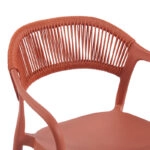 Πολυθρόνα Ankara  στοιβαζόμενη pp-pe rattan σε terracotta απόχρωση 54x55.5x77εκ