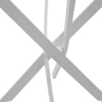 Τραπέζι Antoro  γυαλί και μεταλλικά πόδια σε λευκή απόχρωση Φ80x75εκ