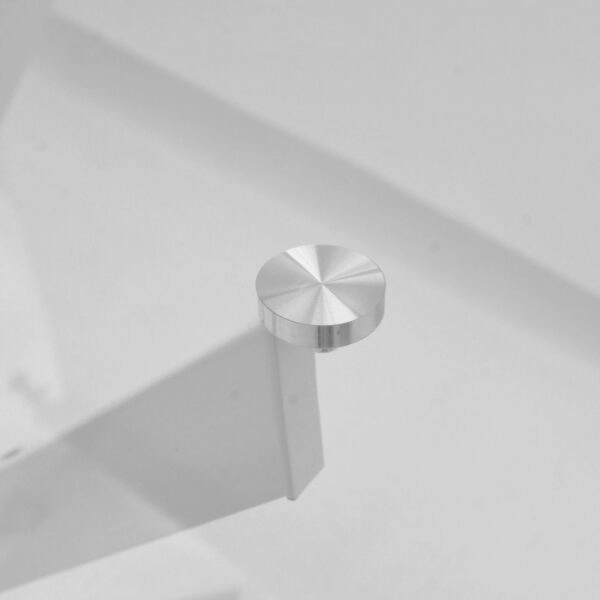 Τραπέζι Antoro  γυαλί και μεταλλικά πόδια σε λευκή απόχρωση Φ100x75εκ