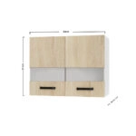 Anita Πάνω Ντουλάπι-Βιτρίνα Σονόμα 80x30x57cm