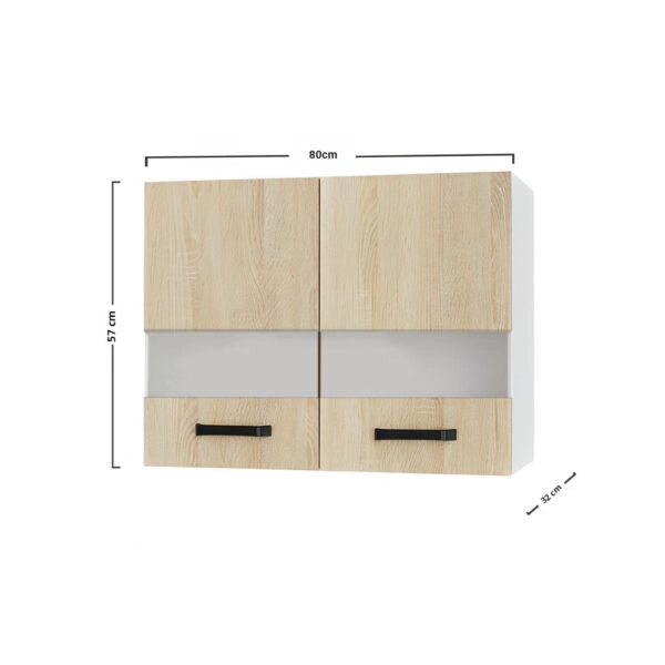 Anita Πάνω Ντουλάπι-Βιτρίνα Σονόμα 80x30x57cm