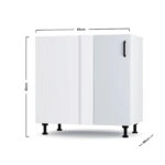 Modest Κάτω Γωνιακό Ντουλάπι Γκρι 80x48x82 εκ