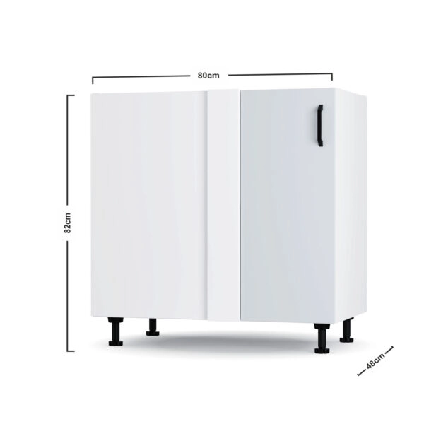 Modest Κάτω Γωνιακό Ντουλάπι Γκρι 80x48x82 εκ