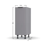 Craft Κάτω Ντουλάπι Γραφίτη 30x48x82cm