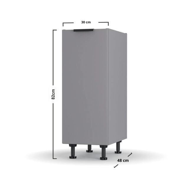 Craft Κάτω Ντουλάπι Γραφίτη 30x48x82cm