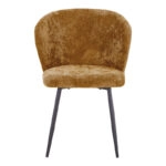 Καρέκλα Karg  camel ύφασμα-πόδι μαύρο μέταλλο 57x62x80εκ