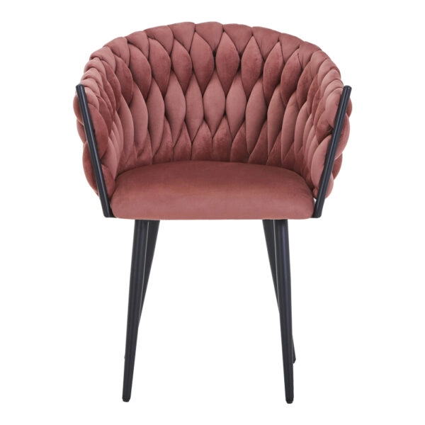 Πολυθρόνα Vivian  σάπιο μήλο βελούδο-πόδι μαύρο μέταλλο 61x55x80εκ