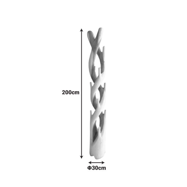 Καλόγερος Joint suar ξύλο σε φυσική απόχρωση 30x30x200εκ