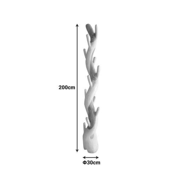 Καλόγερος Renzo  suar ξύλο σε φυσική απόχρωση 30x30x200εκ