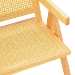 Πολυθρόνα Winslow  rubberwood-rattan σε φυσική απόχρωση 51x54x80εκ