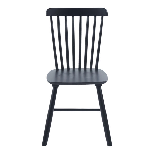 Καρέκλα Bristol rubberwood σε μαύρη απόχρωση 45x51x86εκ