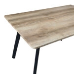 Τραπέζι Squaro sonoma mdf με μαύρα μεταλλικά πόδια 120x70x75εκ