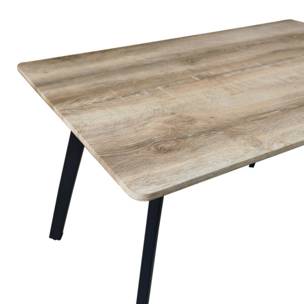 Τραπέζι Squaro sonoma mdf με μαύρα μεταλλικά πόδια 120x70x75εκ