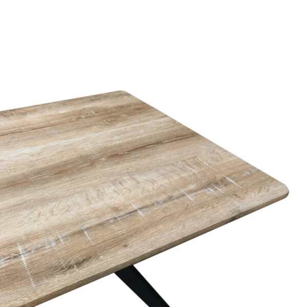 Τραπέζι Ezali  sonoma mdf με μαύρα μεταλλικά πόδια 140x80x75εκ