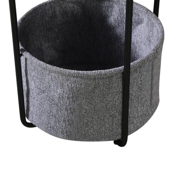 Βοηθητικό τραπέζι Fredami  μαύρο μαρμάρου Φ40x50εκ