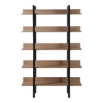 Βιβλιοθήκη Boderta  σε sonoma-μαύρη απόχρωση 120x30x190εκ