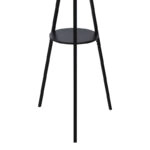 Καλόγερος Denner μέταλλο σε μαύρη απόχρωση 48.5x48.5x180εκ