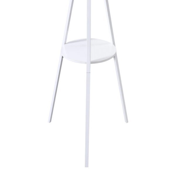 Καλόγερος Denner μέταλλο σε λευκή απόχρωση 48.5x48.5x180εκ