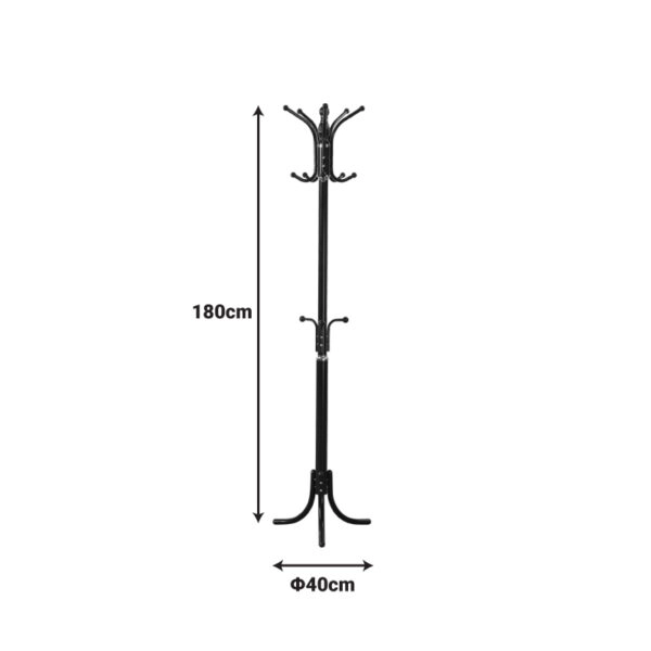 Καλόγερος Mendora  μέταλλο σε μαύρη απόχρωση 40x40x180εκ