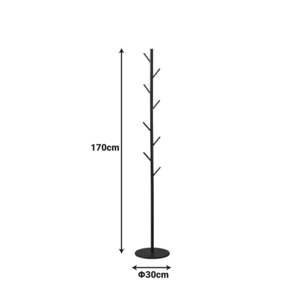 Καλόγερος Tebera μέταλλο σε μαύρη απόχρωση Φ30x170εκ