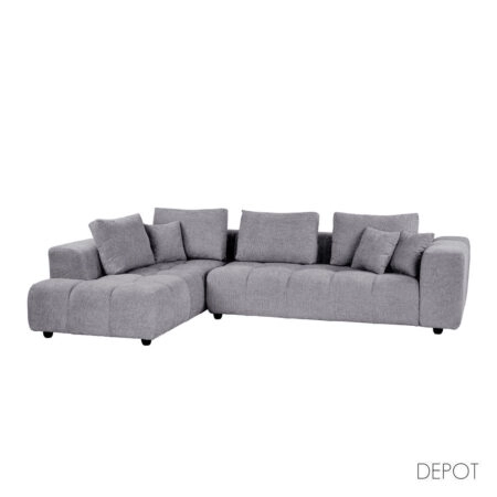 TOMOS ΚΑΝΑΠΕΣ ΓΩΝΙΑ ΑΡΙΣΤΕΡΗ ΓΚΡΙ LEGASY 18 298x200x85cm