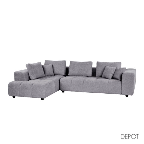 TOMOS ΚΑΝΑΠΕΣ ΓΩΝΙΑ ΑΡΙΣΤΕΡΗ ΓΚΡΙ LEGASY 18 298x200x85cm