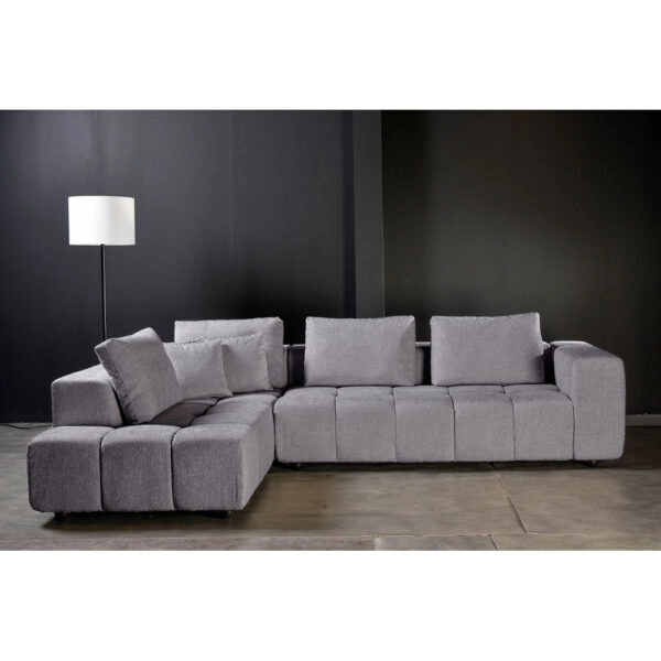 TOMOS ΚΑΝΑΠΕΣ ΓΩΝΙΑ ΑΡΙΣΤΕΡΗ ΓΚΡΙ LEGASY 18 298x200x85cm