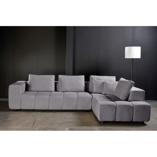 TOMOS ΚΑΝΑΠΕΣ ΓΩΝΙΑ ΔΕΞΙΑ ΓΚΡΙ LEGASY 18 298x200x85cm