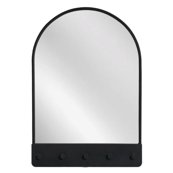 Curtain Ξύλινος Καφέ Καθρέπτης Τοίχου 130cm