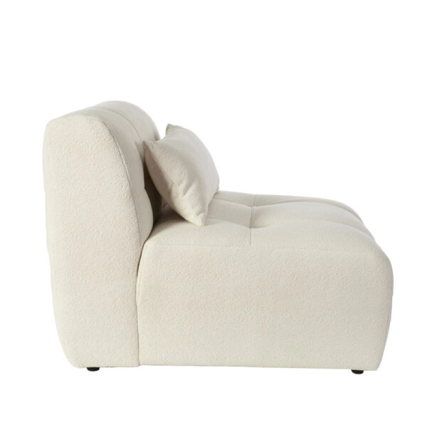 Artekko Sofia Εκρού Μπουκλέ Πολυθρόνα (70x95x75)cm