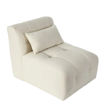 Artekko Sofia Εκρού Μπουκλέ Πολυθρόνα (70x95x75)cm
