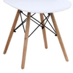 Καρέκλα τραπεζαρίας Nova Megapap PP λευκό - ξύλινο φυσικό πόδι 46x51x80εκ.