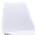 Καρέκλα τραπεζαρίας Viva Megapap PP - PU λευκό - ξύλινο λευκό πόδι 48,5x54x80εκ.