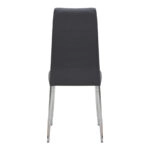 Καρέκλα τραπεζαρίας Rosa Megapap μαύρο PU - μεταλλικό πόδι χρωμίου 41x48x98εκ.