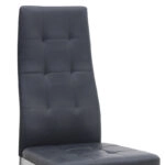 Καρέκλα τραπεζαρίας Rosa Megapap μαύρο PU - μεταλλικό πόδι χρωμίου 41x48x98εκ.